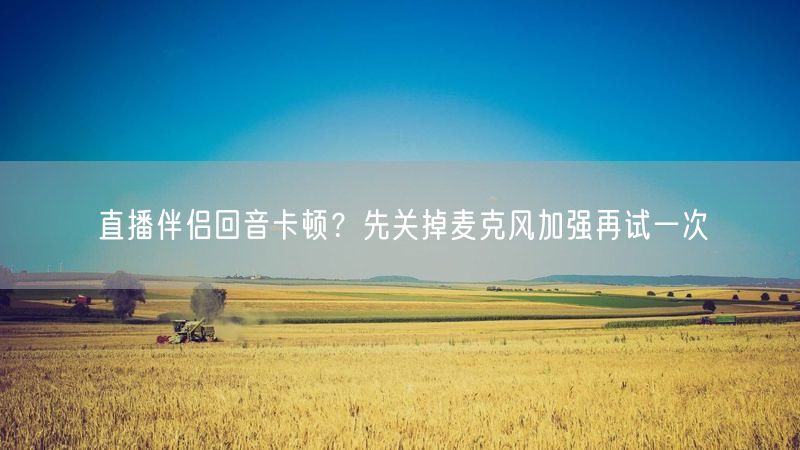 直播伴侣回音卡顿？先关掉麦克风加强再试一次