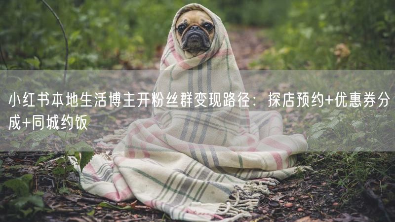 小红书本地生活博主开粉丝群变现路径：探店预约+优惠券分成+同城约饭