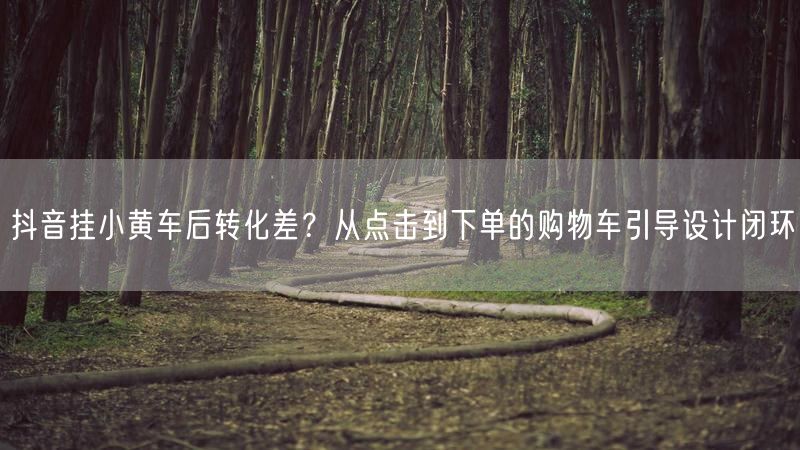 抖音挂小黄车后转化差？从点击到下单的购物车引导设计闭环
