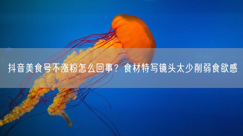 抖音美食号不涨粉怎么回事？食材特写镜头太少削弱食欲感